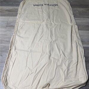 Louis Vuitton Cream Travel Garment Cover with Logo